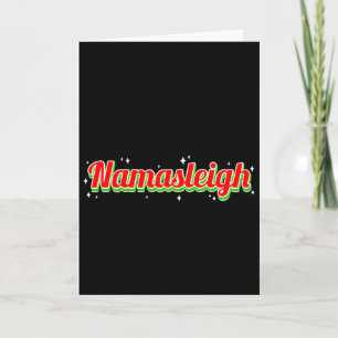 Cartão Namasleigh Santa Pose de Yoga Neve Natal Meditação