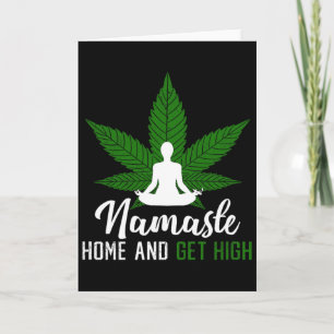 Cartão Namaste em Casa e Yoga Chapado de Pedra