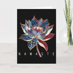 Cartão Namaste Flor de Lótus Budismo Zen Iogue Buda Budis