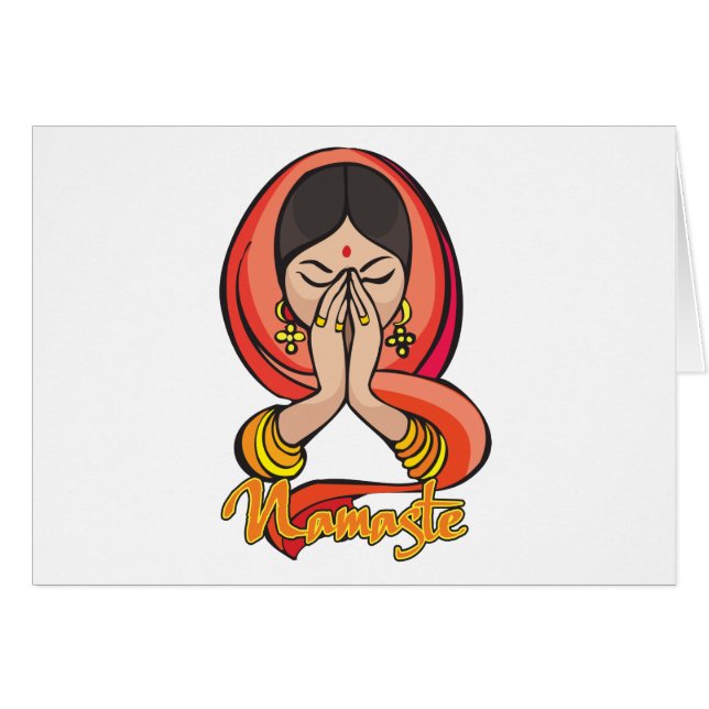 Cartão Namaste Hindu (Frente Horizontal)