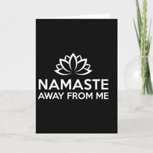 Cartão Namaste Longe de Mim Yoga Divertido