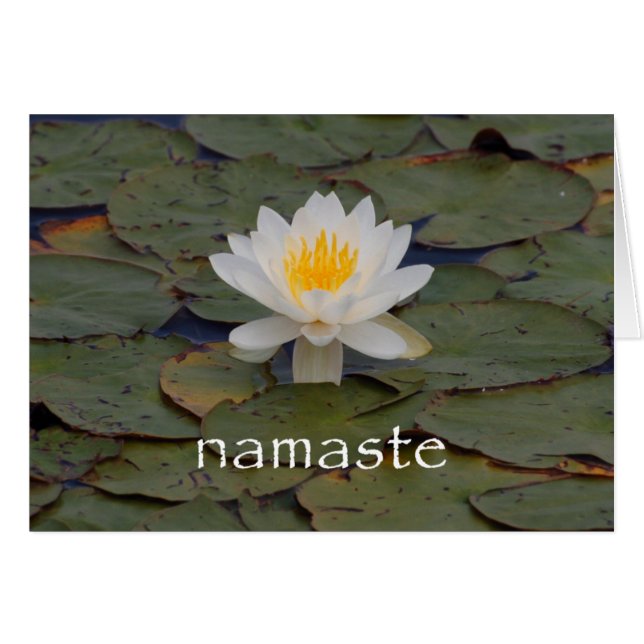 Cartão Namaste Lotus Blossom (Frente Horizontal)