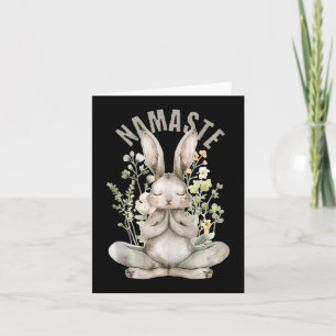 Cartão Namaste Páscoa Coelho Zen Yoga Dentro da Paz Espir