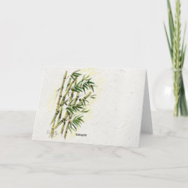 Cartão Namaste por Bamboo Respeitando Saudação Polida