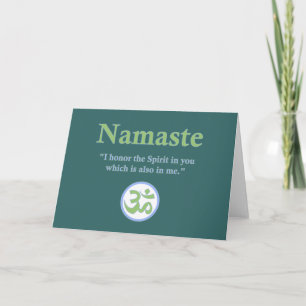 Cartão Namaste - with quote and Om symbol