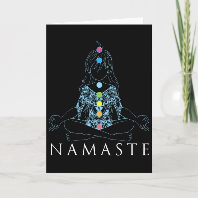 Cartão Namaste Yoga Meditation Gift  (Frente)