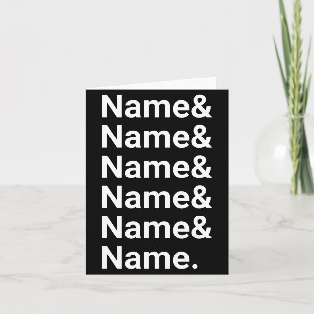 Cartão Name List Funny Women Men D Text  (Frente)