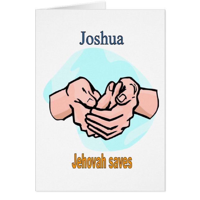 Cartão Names&Meanings - Joshua (Frente)