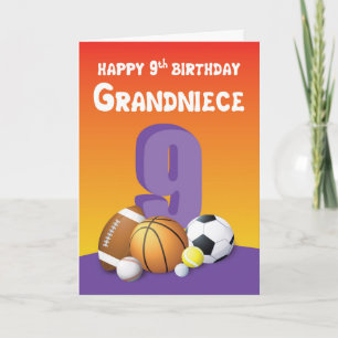 Cartão Namorada 9º Aniversário de Esportes