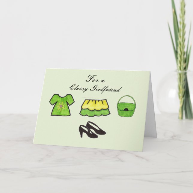 Cartão Namorada Birthday (Frente)