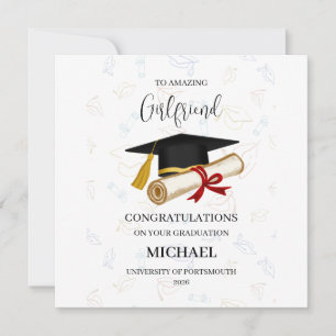 Cartão Namorada Orgulhosa Formatura Personalizada