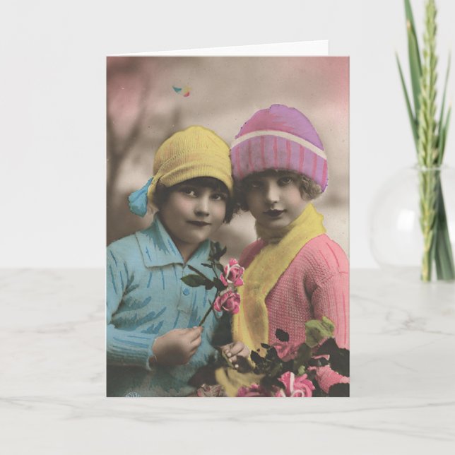 Cartão Namoradeira do francês - melhores amigos de BFF (Frente)