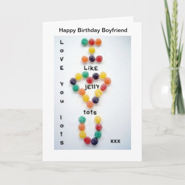 Cartão Namorado Birthday Card Ama-te Lots Jelly Tots (Frente)