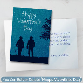 Cartão Namorados de aniversário do Casal Idoso - Tudo