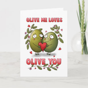 Cartão Namorados Olive Me Te Ama Um Trocadilho Bonito