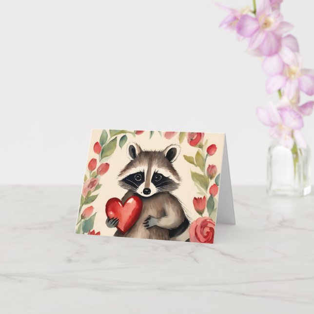 Cartão Namorados Raccoon (Orquídea)