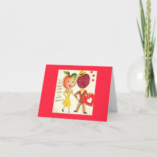 Cartão Namorados Vintage Peach e Plum