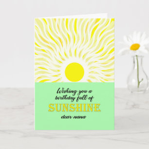 Cartão Nana Birthday Bright Sunshine Card