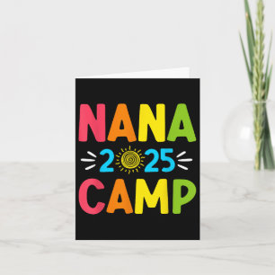 Cartão Nana Camp 2025 Família Férias Férias de Verão Trip