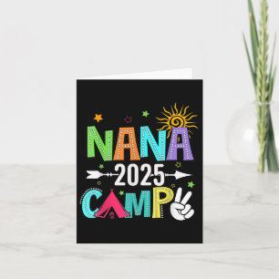 Cartão Nana Camp 2025 Família Férias Férias de Verão Trip