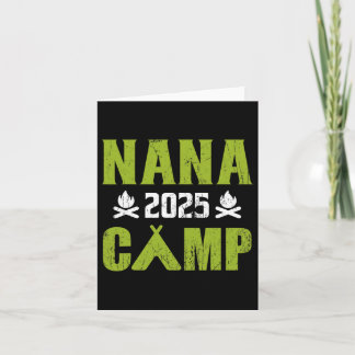 Cartão Nana Camp 2025 Família Férias Férias de Verão Trip