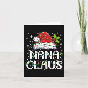 Cartão Nana Claus Natal Luz Festa da Família Pajama