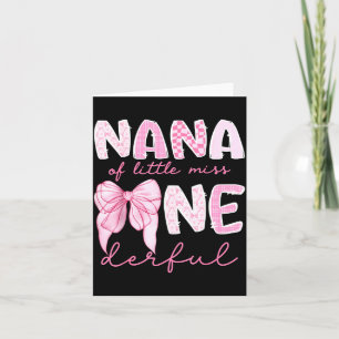 Cartão Nana da Menina do Primeiro Aniversário da Pequena