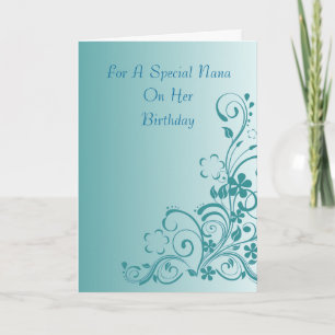 Cartão Nana Floral Birthday Card