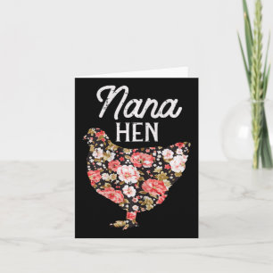 Cartão Nana Hen Flores Dia de as mães Fazenda Galinha Vov