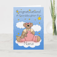 Nana New Baby Girl Parabéns