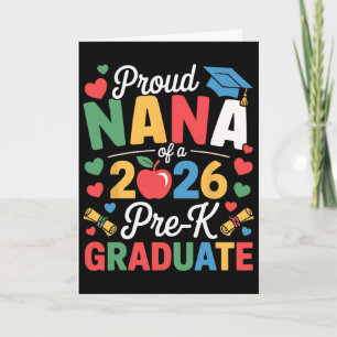 Cartão Nana Orgulhosa De Um Graduado Cl 2026 Pré-k Gradua