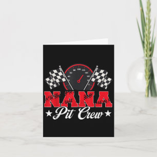 Cartão Nana Pit Cre, Família Race Car Festa de aniversári