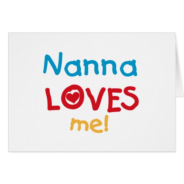 Cartão Nanna ama-me T-shirts e presentes (Frente Horizontal)