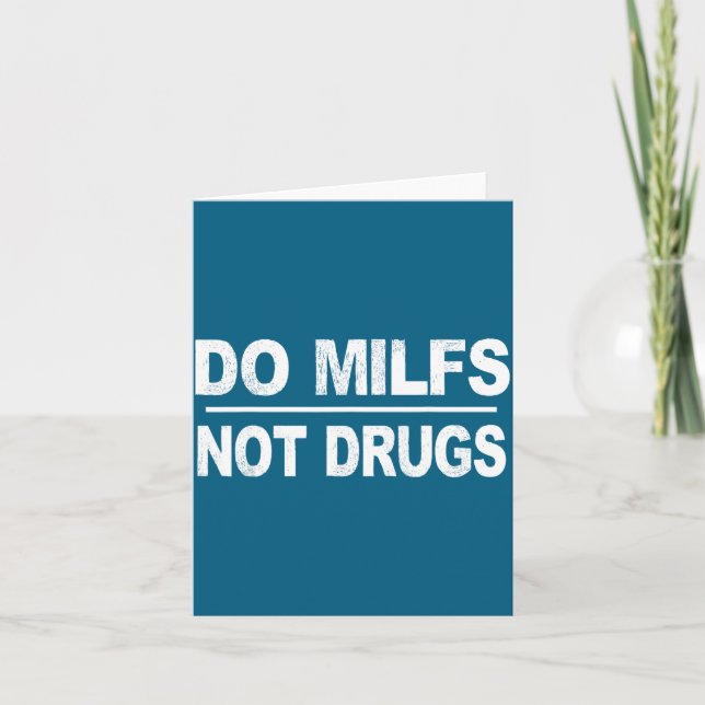 Cartão Não às Milfs, Não às Drogas (Frente)