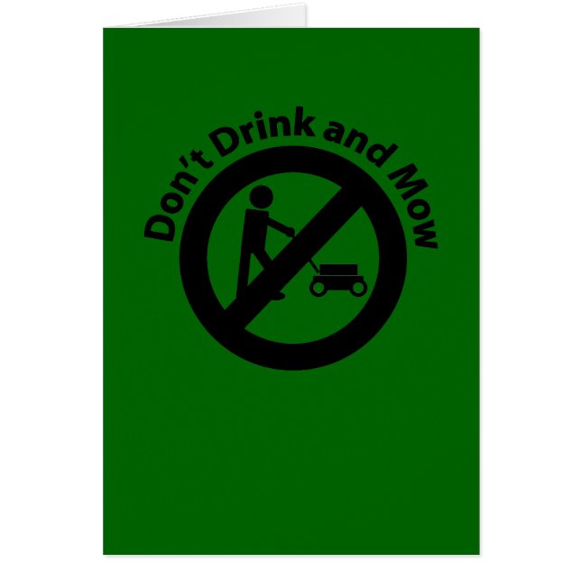 Cartão Não Beba e Mow (Frente)