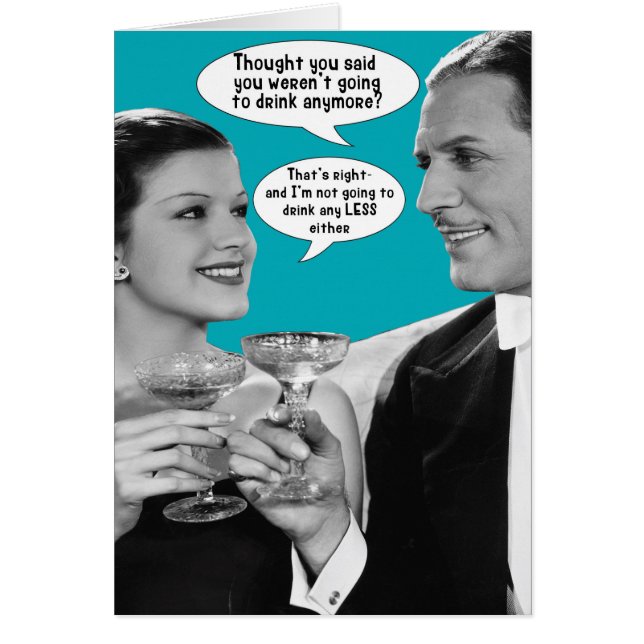 Cartão Não bebida any more (Frente)