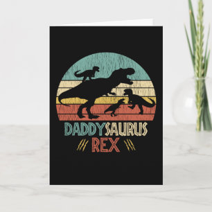 Cartão Não Brinque Com o Papai Saurus Família de Dinossau