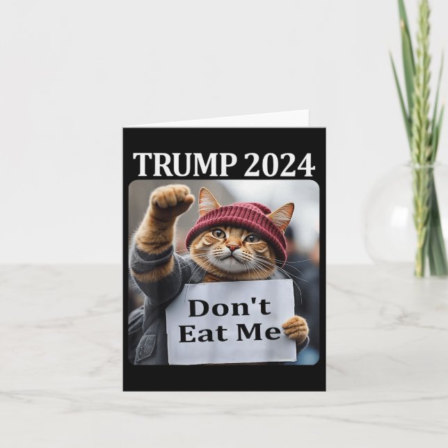 Cartão Não Coma Gatos Para Trump 2024 (Frente)