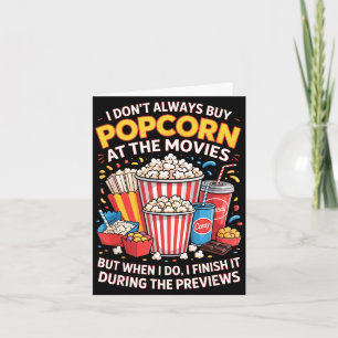 Cartão Não compre pipoca filme comida de cinema noite lan