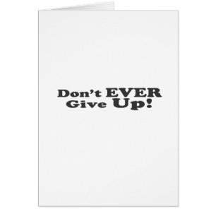 Cartão Não dê nunca acima!