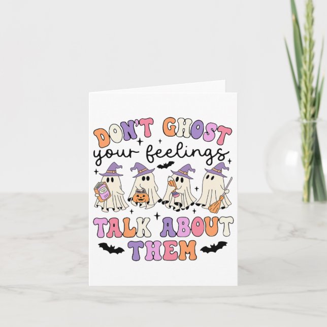 Cartão Não Deixe de Falar Sobre Seus Sentimentos Fale Sob (Frente)