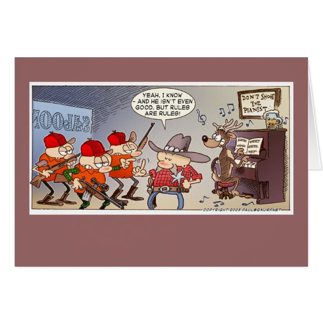 Cartão Não dispare no pianista (Frente Horizontal)