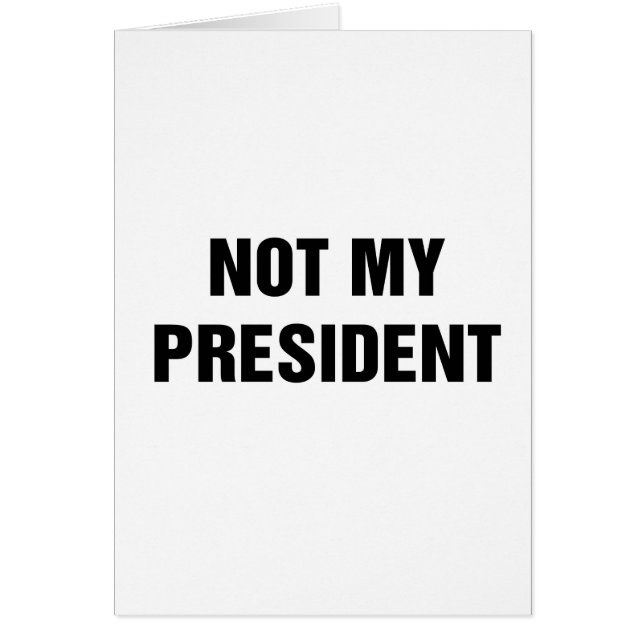 Cartão Não é meu presidente (Frente)