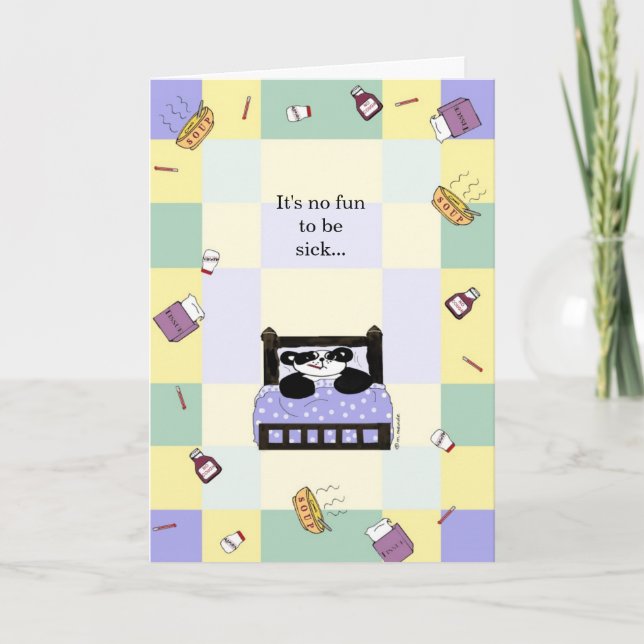 Cartão Não é nenhum divertimento que é doente - obtenha (Frente)