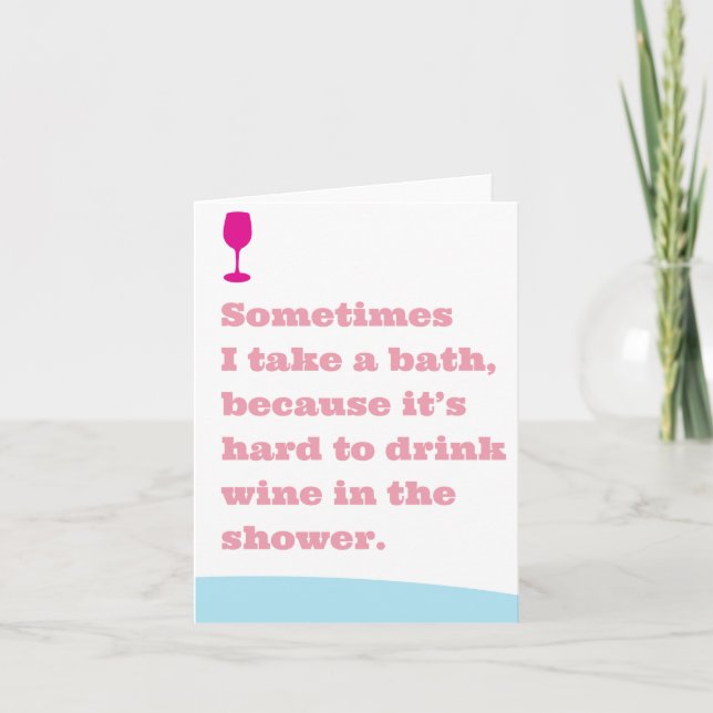 Cartão Não é possível beber na placa de saudação do Chá (Frente)