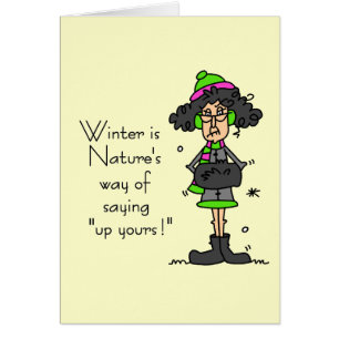 Cartão Não é um ventilador do inverno