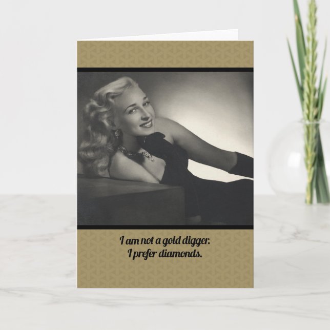 Cartão Não é uma placa de nota Dourada Digger Funny Vinta (Frente)