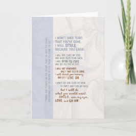 Cartão Não envergonhe as lágrimas que eu fui embora