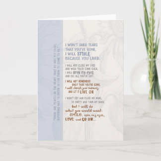 Cartão Não envergonhe as lágrimas que eu fui embora