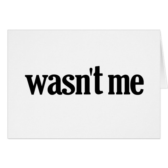 Cartão Não era eu (Frente Horizontal)